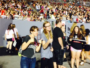 The Music Industry/Recording Arts team from St. Petersburg College works One Direction concert at Raymond James Stadium.