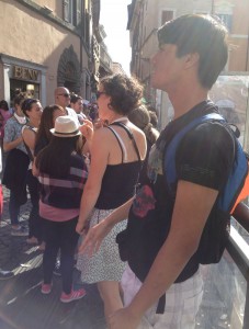 Me after I threw a coin into the Trevi Fountain