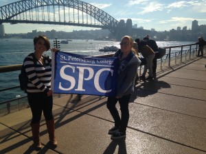 Kayla Hurley and I with our favorite school’s flag!