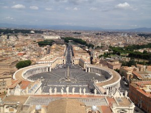View of Vatican Square from the Basilica’s top!