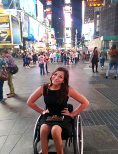 This is a picture of me taken right after the first night of Conference in Time Square!
