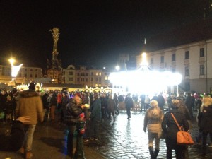 Lighting of the Tree Festival soon after our arrival in Olomouc.