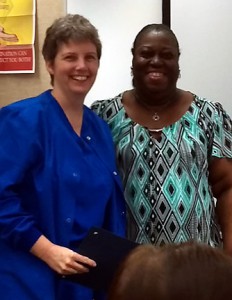 Dee Williams with Nursing Dean Susan Baker