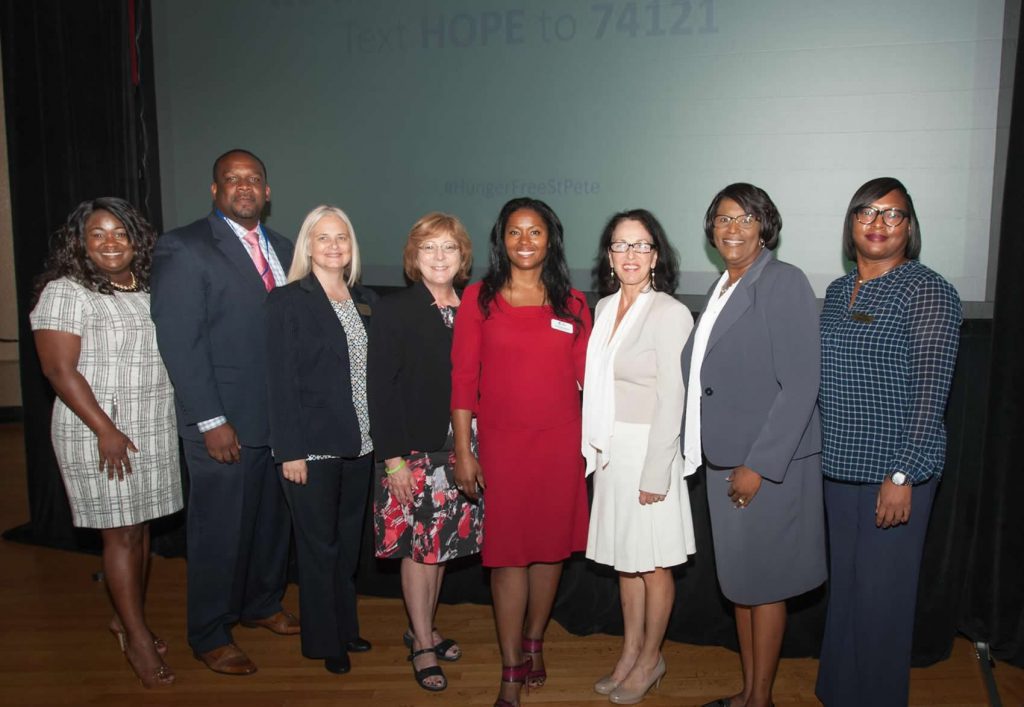 Officials gather at the St. Petersburg Free Clinic’s annual Hunger Free event on Oct. 6