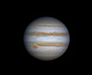Jupiter, photographed with our Celestron 9.25-inch lab telescopes.