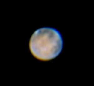 Mars, photographed with our Celestron 9.25-inch lab telescopes.