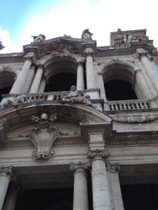 The front of the Basilica of Santa Maria Maggoire
