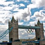 Photo of Tower Bridge with Olympics logo