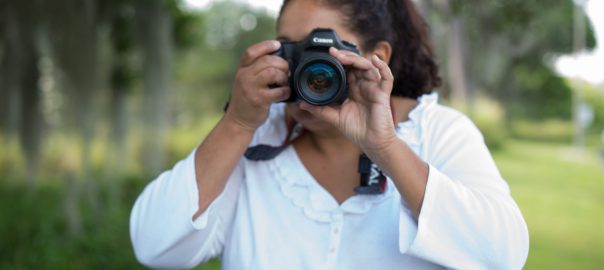Woman with camera.