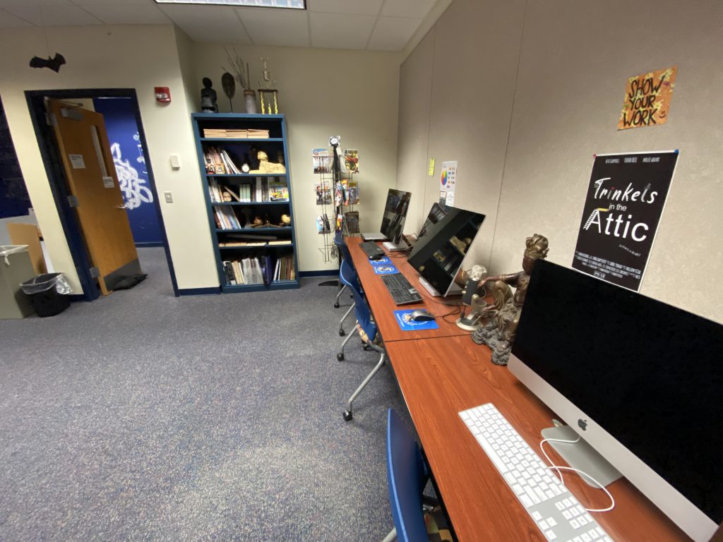Surface Studio Pro and iMac machines are available for students to use in the Digital Media Lounge.