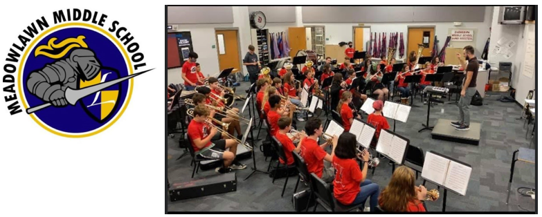 Jacob Fox with Meadowlawn Middle School Band