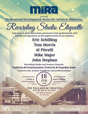 Recording Studio Etiquette flyer