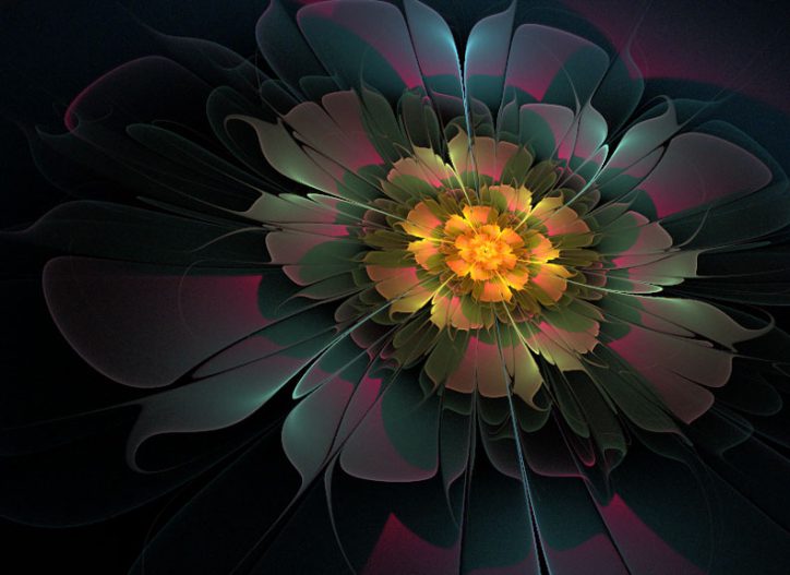 Digital art of a flower