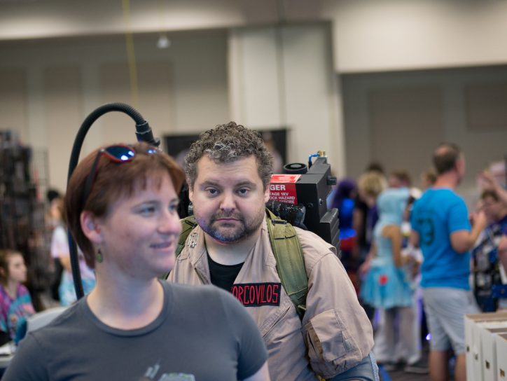 Comic Con Ghostbusters cosplayer shows creativity
