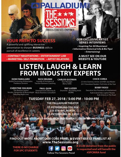 Flier for The Sessions event