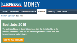 U.S. News and World Report Best Jobs Report