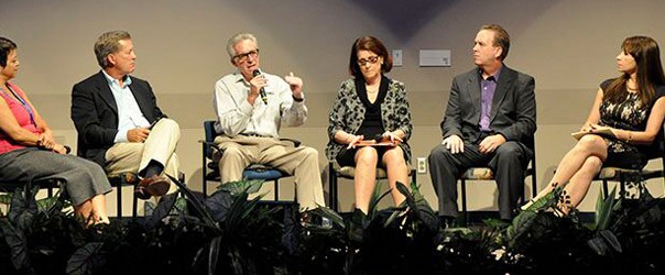 Expert Entrepreneur Panel on stage talking