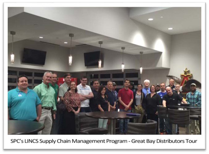 SPC"s LINCS Supply Chain Management Program - Great Bay Distributors Tour group photo