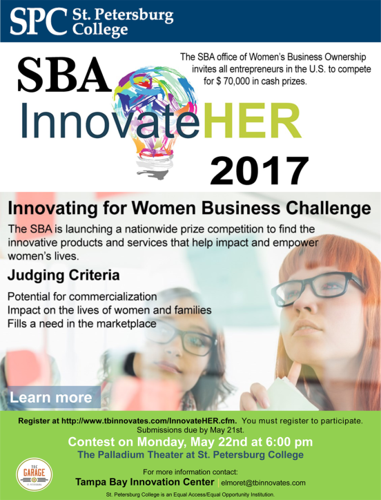 Innovate HER 2017 Competition flyer
