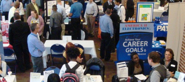 Photo of job fair on St. Petersburg Gibbs