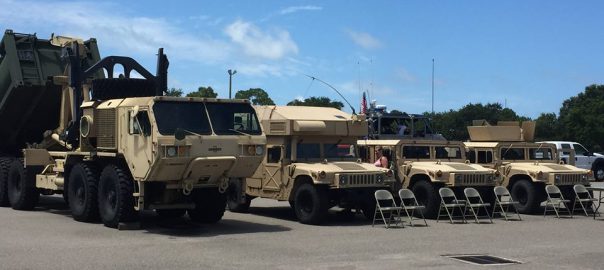 Army vehicles at Touch-A-Truck