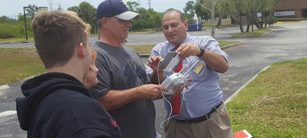 Man with drone controller
