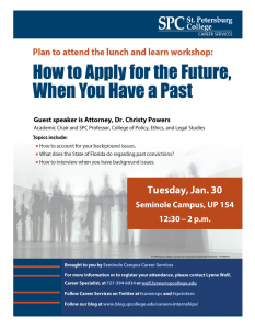 Career planning event flier 