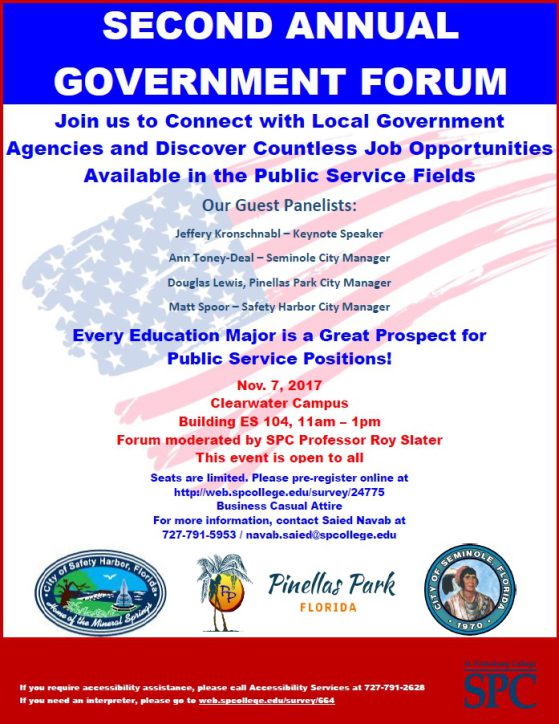Public Service Career Opportunities flyer