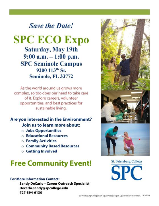 Learn more about eco-friendly living; SPC ECO Expo flier