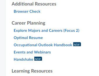 Handshake in MyCourses
