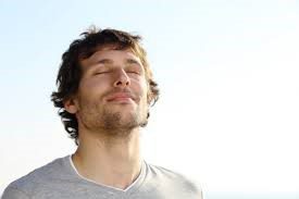 Man breathing