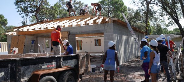 SPC students volunteer to build a home with Habitat Pinellas