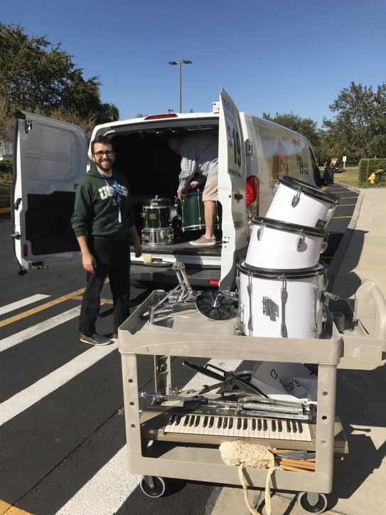 Staff take part in donation drives like Recycled Tunes