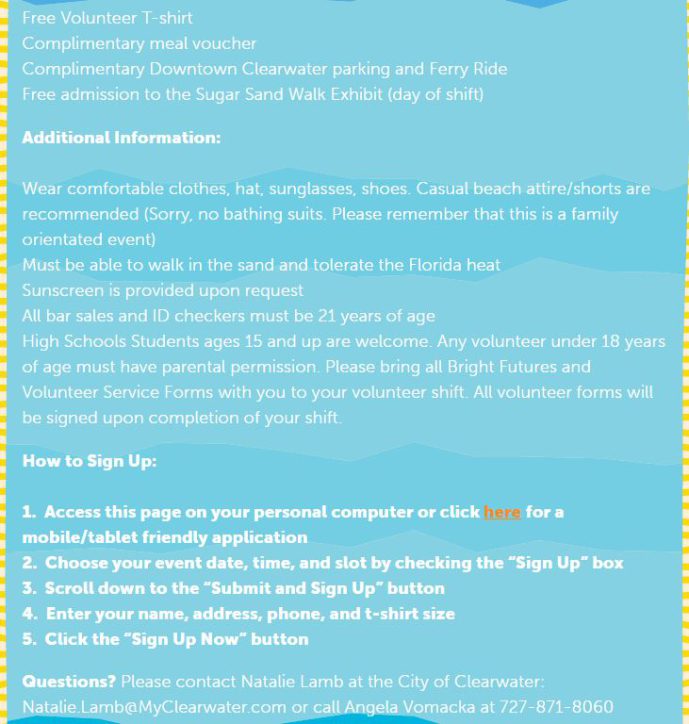 Sugar Sand Festival flyer info