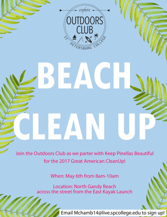 beach clean up flyer