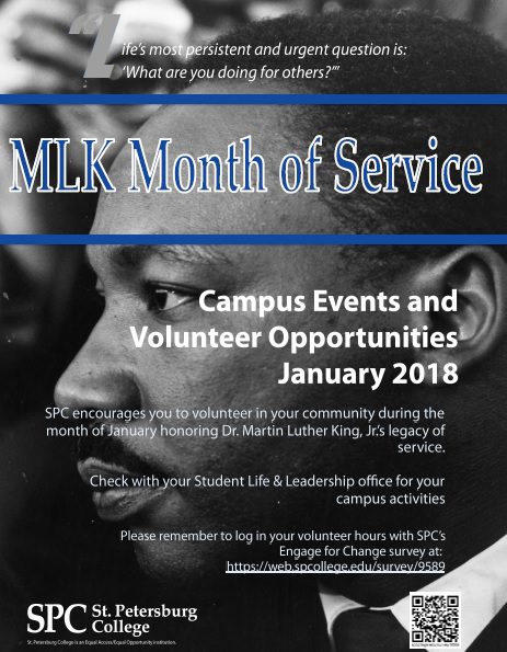 Poster for MLK Month of Service
