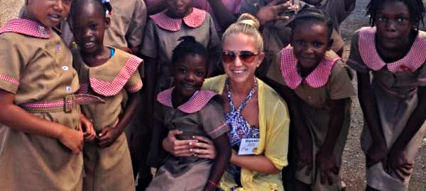 Shanno Rapp, St. Petersburg College Education Student with Jamaican Study Abroad Children