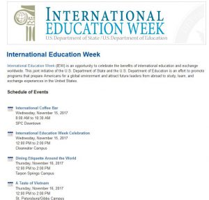 International Education Week Events at SPC