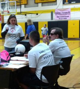 Volleyball volunteers at Special Olympics at Lakewood in March