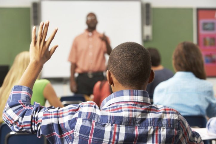 Black male student, black male teacher