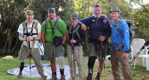 Arlene Gillis with Veterans climbing Mount Kilimanjaro,Tanzania.