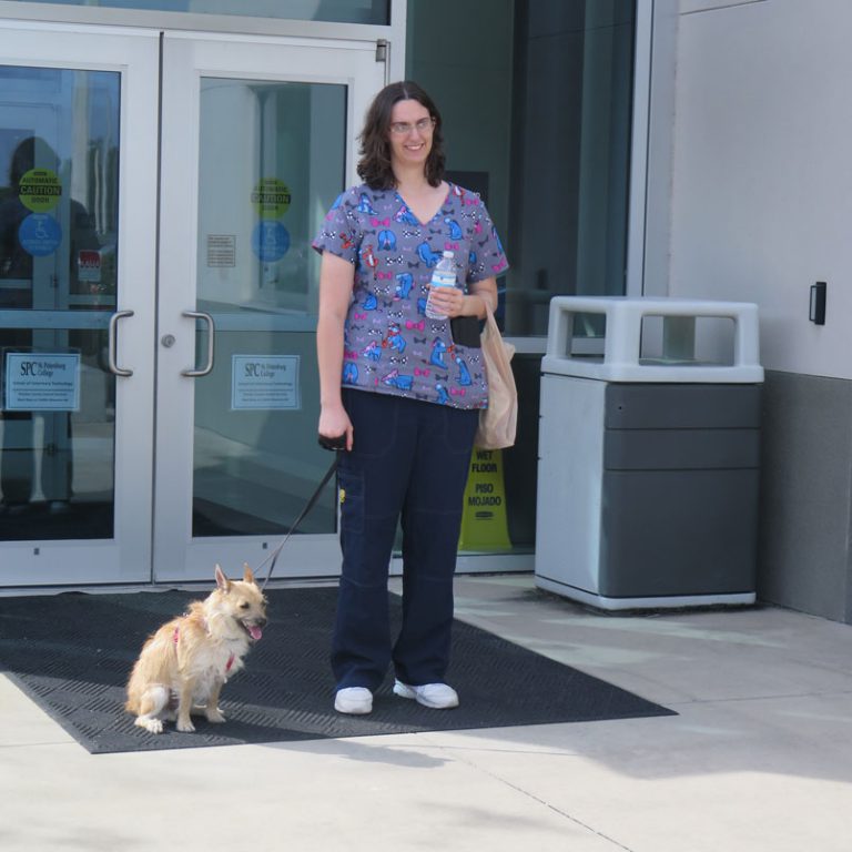 SPC student with dog