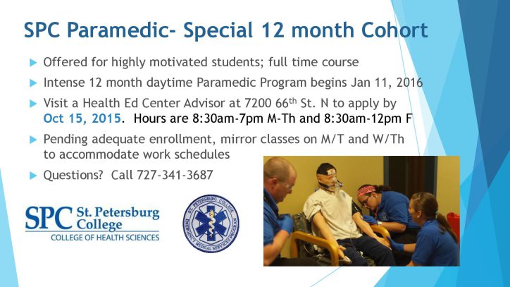 SPC Paramedic 12 month cohort