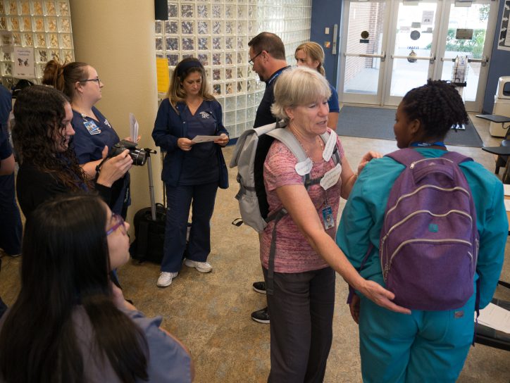 backpack assessment at PT month event at HEC