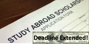 study abroad scholarship deadline extended