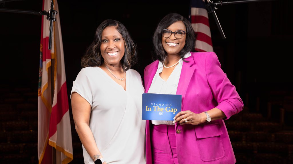 Dr. Tonjua Williams poses for a smiling picture with Judge Patrice Moore.