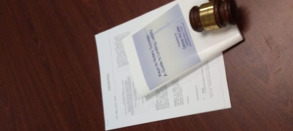 Photo of notary gavel and documents