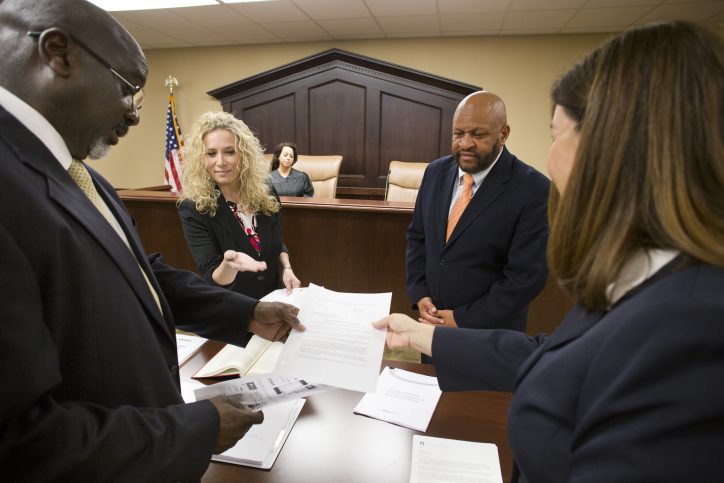 Courtroom staff with Paralegal Studies Program