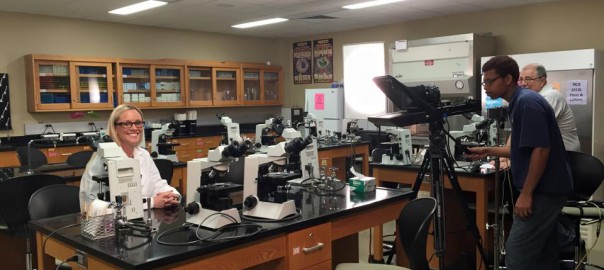 WEDU Quest set at SPC Microbiology lab