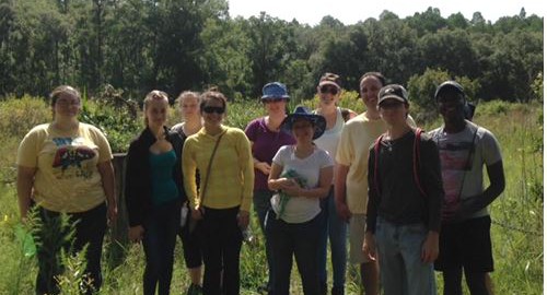 Botany students at Brooker Creek